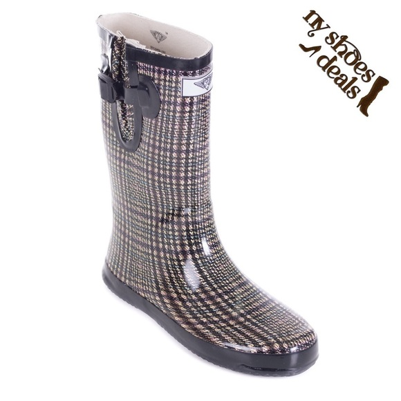 Women Rain Boots, Short Dreamy Weave Booties Rainboots - Picture 1 of 2